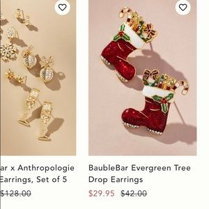 BaubleBar Christmas Evergreen Tree Drop Earrings
